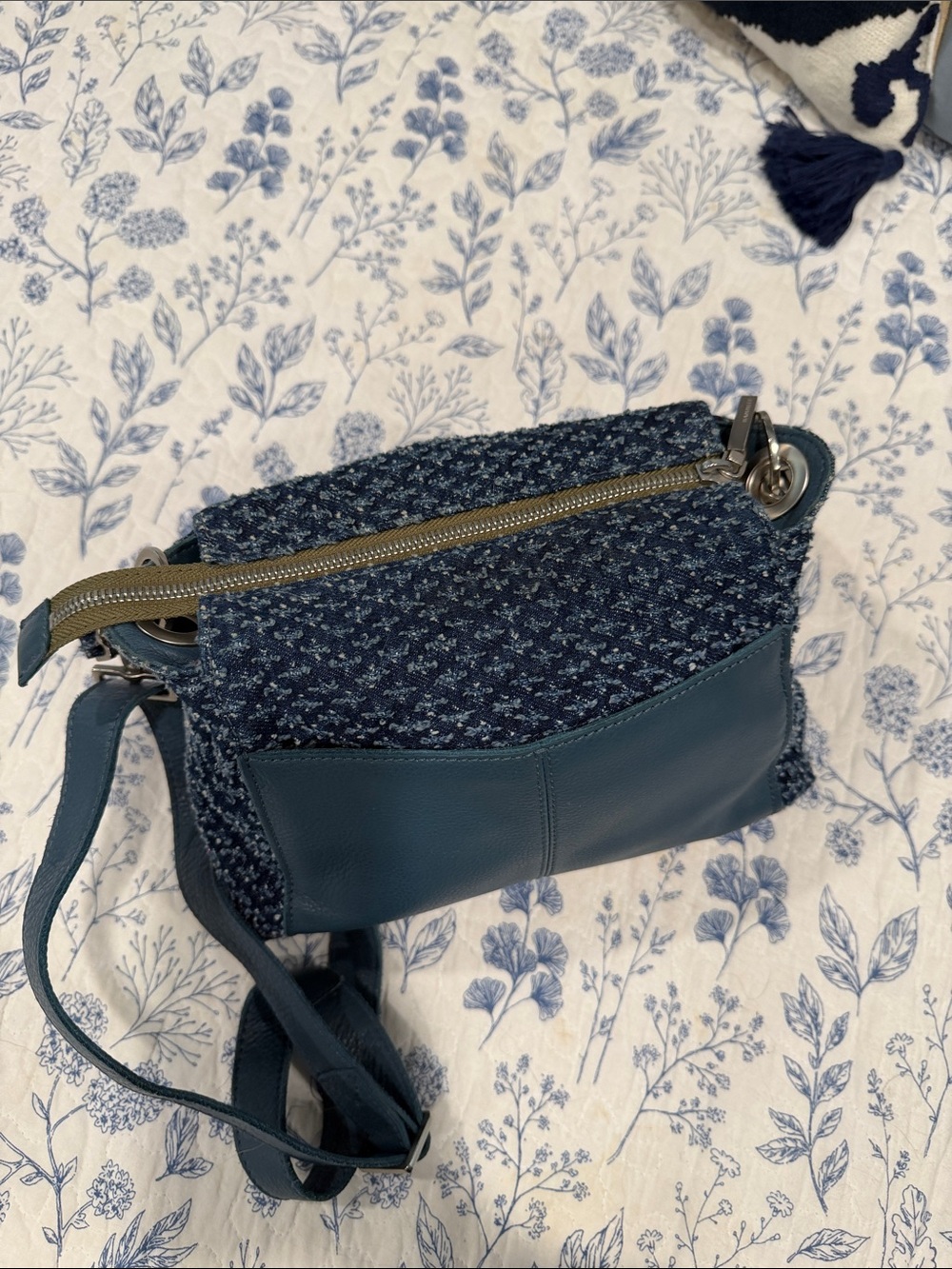 Hammitt Textured Navy Crossbody with Silver Studs - Picture 5 of 6
